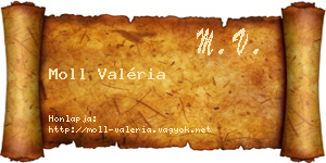 Moll Valéria névjegykártya